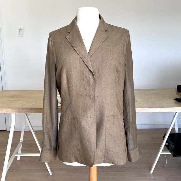 MaxMara Single-breasted Linen Blazer Jacket - Picture 1 of 10